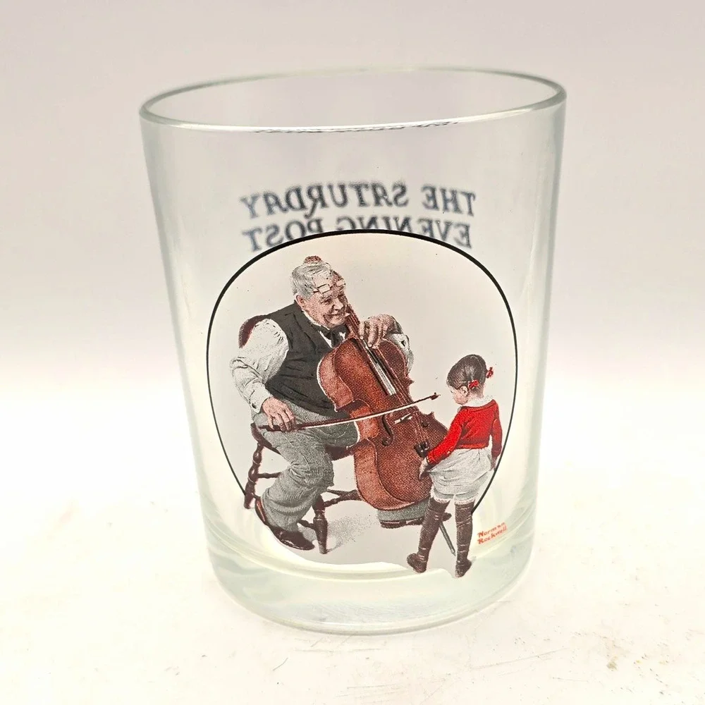 Norman Rockwell Saturday Evening Post Glassware A Meeting of Minds 2/3/1923